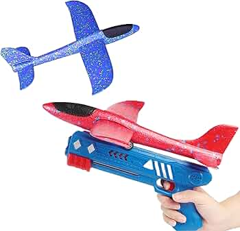 MAT 飛行機型おもちゃ 青と赤のストライプジャンク品